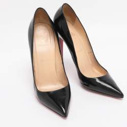 Pre Owned Christian Louboutin Black Patent Leather Pigalle Pumps Size 39