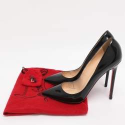 Pre Owned Christian Louboutin Black Patent Leather Pigalle Pumps Size 39