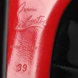 Pre Owned Christian Louboutin Black Patent Leather Pigalle Pumps Size 39
