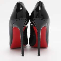 Pre Owned Christian Louboutin Black Patent Leather Pigalle Pumps Size 39