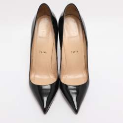 Pre Owned Christian Louboutin Black Patent Leather Pigalle Pumps Size 39