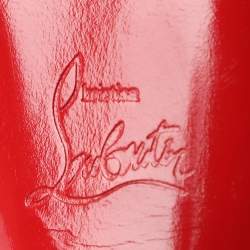 Pre Owned Christian Louboutin Pearl Satin Plisseta Slingback Platform Pumps Size 37