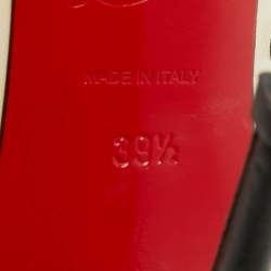 Pre Owned Christian Louboutin White Leather Multicolor Spikes Pigalle Pumps Size 39.5