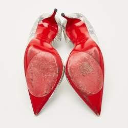 Pre Owned Christian Louboutin Multicolor Python Embossed Leather Iriza D'orsay Pumps Size 37.5