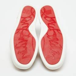 Pre Owned Christian Louboutin Pink Leather and Suede Fun Vieira Low Top Sneakers Size 40