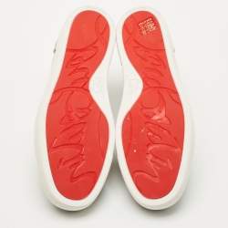 Pre Owned Christian Louboutin Black Patent Leather Fun Vieira Low Top Sneakers Size 40