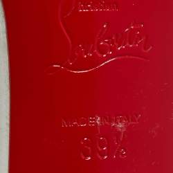 Pre Owned Christian Louboutin Transparent Leather and PVC Follies Strass Pumps Size 39.5