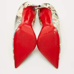 Pre Owned Christian Louboutin Multicolor Patent Leather Pigalle Follies Pumps Size 37.5