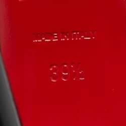 Pre Owned Christian Louboutin Black Patent Leather Pigalle Plato Pointed Toe Pumps Size 39.5