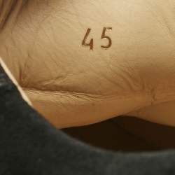 مملوكة مسبقًا Christian Louboutin Black Suede Happyrui Spikes Sneakers Size 45