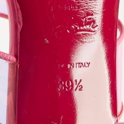 Pre Owned Christian Louboutin Pink PVC Just Loubi Slide Sandals Size 39.5