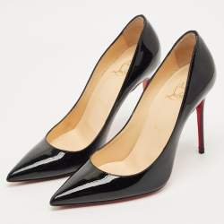 مملوكة مسبقًا Christian Louboutin Black Patent Leather Kate Pumps Size 38