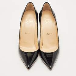 مملوكة مسبقًا Christian Louboutin Black Patent Leather Kate Pumps Size 38