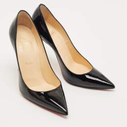 مملوكة مسبقًا Christian Louboutin Black Patent Leather Kate Pumps Size 38