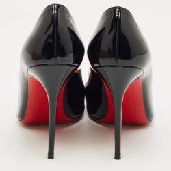 مملوكة مسبقًا Christian Louboutin Black Patent Leather Kate Pumps Size 38