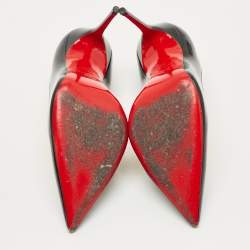 مملوكة مسبقًا Christian Louboutin Black Patent Leather Kate Pumps Size 38