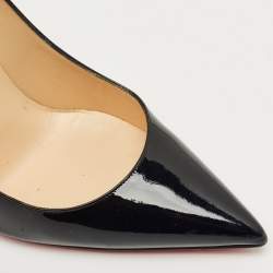 مملوكة مسبقًا Christian Louboutin Black Patent Leather Kate Pumps Size 38