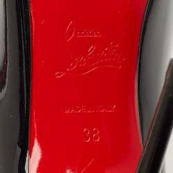 مملوكة مسبقًا Christian Louboutin Black Patent Leather Kate Pumps Size 38