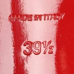 Pre Owned حذاء كعب عالي كريستيان لوبوتان بيغال بلاتو جلد لامع بيج مقاس 39.5