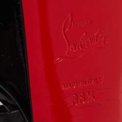 مملوكة مسبقًا Christian Louboutin Black Patent and Leather Spike Millaclou Cage Platform Sandals Size 38.5