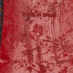 Pre Owned صندل منصة كريستيان لوبوتان كاتاكلو سيور متعدد الألوان جلد لامع مقاس 39