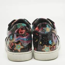 Pre Owned Christian Louboutin Multicolor Patent Leather Louis Junior Low Top Sneakers Size 39.5