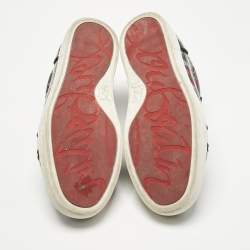 Pre Owned Christian Louboutin Multicolor Patent Leather Louis Junior Low Top Sneakers Size 39.5