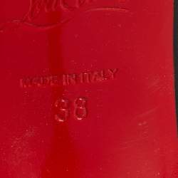 مملوكة مسبقًا حذاء بوت كريستيان لوبوتان بوتاليلي جلد أسود بطول الركبة مقاس 38