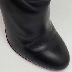 مملوكة مسبقًا حذاء بوت كريستيان لوبوتان بوتاليلي جلد أسود بطول الركبة مقاس 38