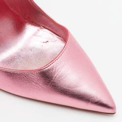 Pre Owned Christian Louboutin Metallic Leather So Kate Pumps Size 39