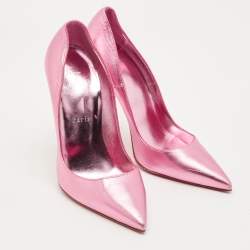 Pre Owned Christian Louboutin Metallic Leather So Kate Pumps Size 39