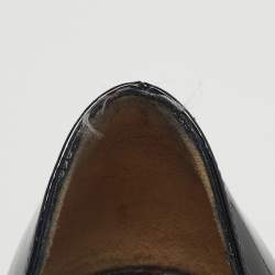 Pre Owned Christian Louboutin Black Patent Leather Iriza D'orsay Pumps Size 37.5