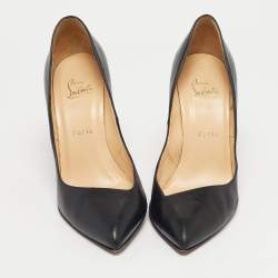 Pre Owned Christian Louboutin Black Leather Corneille Pumps Size 39