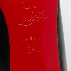 Pre Owned Christian Louboutin Black Leather New Simple Pumps Size 38.5