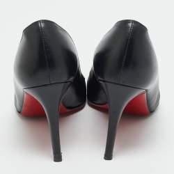 Pre Owned Christian Louboutin Black Leather New Simple Pumps Size 38.5