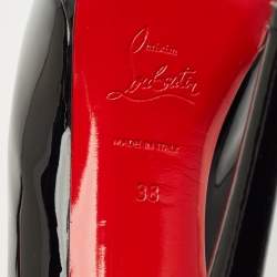 Pre Owned Christian Louboutin Black Patent Leather Palais Royal Pumps Size 38
