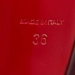 Pre Owned Christian Louboutin Burgundy Patent Leather Vampana Mary Jane Pumps Size 36