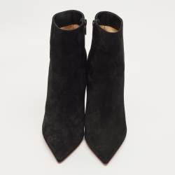 Pre Owned Christian Louboutin Black Suede So Kate Ankle Boots Size 40