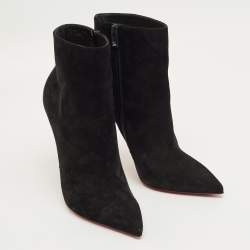 Pre Owned Christian Louboutin Black Suede So Kate Ankle Boots Size 40