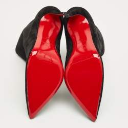 Pre Owned Christian Louboutin Black Suede So Kate Ankle Boots Size 40