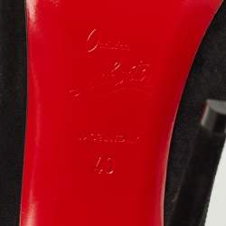 Pre Owned Christian Louboutin Black Suede So Kate Ankle Boots Size 40