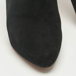 مملوكة مسبقًا Christian Louboutin Black Suede Belle Ankle Boots Size 36.5
