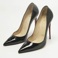 Pre Owned Christian Louboutin Black Patent Leather So Kate Pumps Size 42