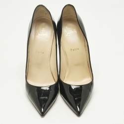 Pre Owned Christian Louboutin Black Patent Leather So Kate Pumps Size 42