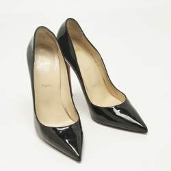 Pre Owned Christian Louboutin Black Patent Leather So Kate Pumps Size 42