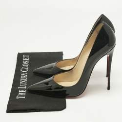 Pre Owned Christian Louboutin Black Patent Leather So Kate Pumps Size 42