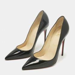 Pre Owned Christian Louboutin Black Patent Leather So Kate Pumps Size 38