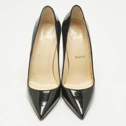 Pre Owned Christian Louboutin Black Patent Leather So Kate Pumps Size 38