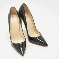 Pre Owned Christian Louboutin Black Patent Leather So Kate Pumps Size 38