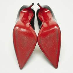 Pre Owned Christian Louboutin Black Patent Leather So Kate Pumps Size 38